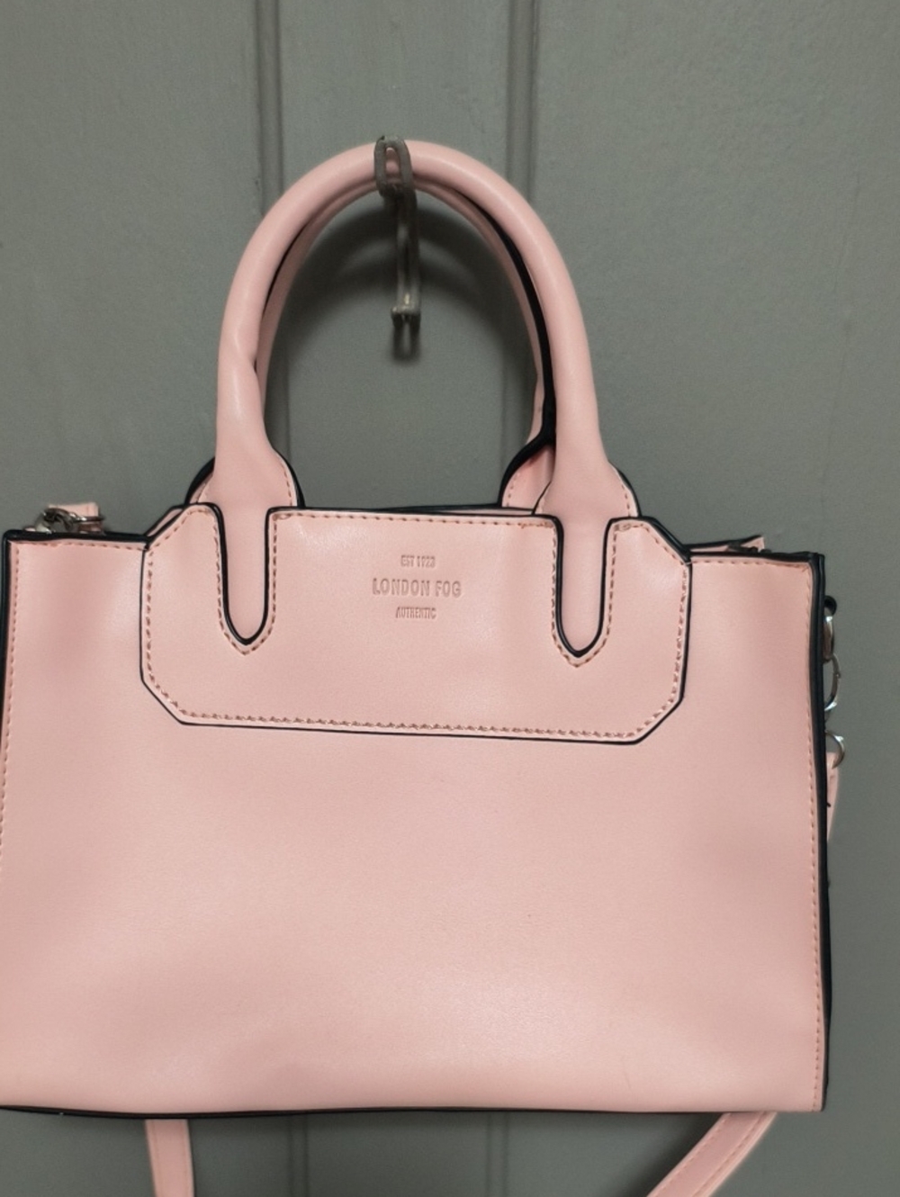 London Fog Light Blush Pink Structured Top-Handle Satchel